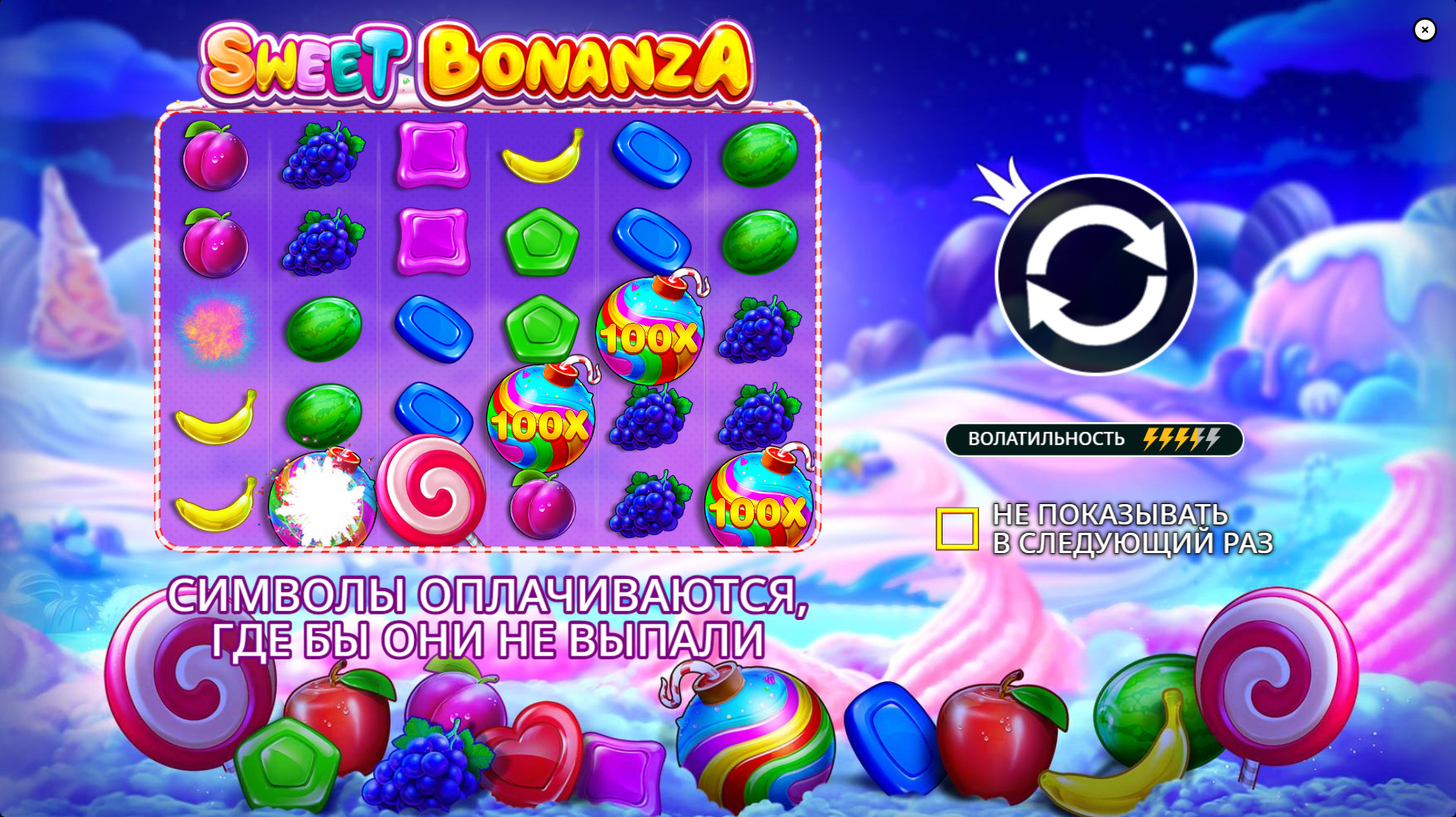 Sweet Bonanza слот - обзор, RTP 96.51%, как выиграть